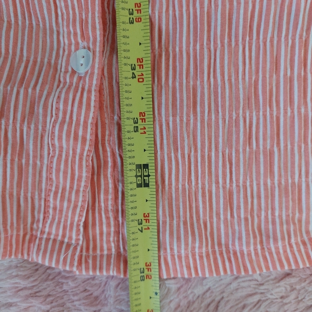 Ulla Popken Textured Stripe Button Front Blouse‎ Size 32/34 - Picture 11 of 12